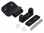 Hinge | Width: 48mm | zinc and aluminium alloy | black | H: 45mm