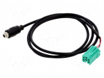 Aux adapter | Jack 3.5mm socket,mini ISO | Renault | Grundig | screw