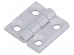 Hinge | Width: 30mm | zinc and aluminium alloy | silver | H: 30mm