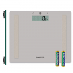 Salter 9113 GFEU12  Compact Glass Analyser Bathroom Scales, Grey