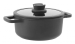 BergHOFF 3950593 soup pot 4.4 L Black Aluminium, Glass, Silicone
