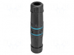 RJ 45 coupler | RJ45 socket,both sides | black | IEEE 802.3af/at