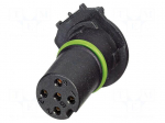 Connector: M12 | contact insert | PIN: 5 | 60V | straight | THR | A code