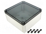 Enclosure: multipurpose | X: 180mm | Y: 182mm | Z: 90mm | TK PC | grey