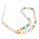Guess Phone Strap GUSTFLWP Heishi Beads / pink