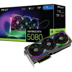 PNY GeForce RTX 5080 ARGB OC, graphics card DLSS 4, 3x DisplayPort, 1x HDMI 2.1