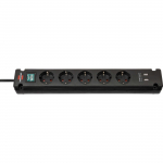 Brennenstuhl Bremounta power strip 5-way (black, 3 meters, 2x USB-A)