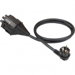 NRGkick plug attachment earthing contact type E + F 13A (EU), adapter (black, 1.30 meters, for NRGkick charging unit)