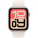 Apple Watch SE 3, Smartwatch silver, aluminum, 44 mm, polarstern sport band S/M, Cellular