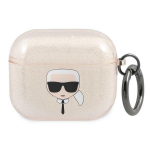 Karl Lagerfeld KLA3UKHGD AirPods 3 cover Gold Glitter Karl`s Head