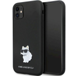 Karl Lagerfeld KLHCN61SMHCNPK Silicone C Metal Pin Hardcase for iPhone 11/Xr 6.1" / black