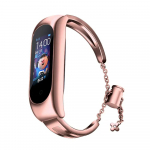 Fusion Accessories Metal Bracelet viedpulksteņa siksniņa priek&scaron; Xiaomi Mi Band 3/4/5/6 | nerūsējo&scaron;s tērauds | rozā