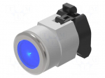 Switch: push-button | 30mm | Stabl.pos: 1 | blue | IP65 | witout symbol