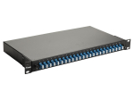 Equip 24-Port Fiber Optic Splice Box, LC Duplex, OS2, 1U, Equipped, Black