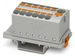 Splice terminal: rail | 32A | 800V | push-in | PA | 0.2&divide;6mm2 | W: 28.6mm