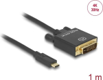 DELOCK USB-kaabel t&uuml;&uuml;p C -> DVI(24+1) St/Bu 4K 30 Hz 1,0m Black