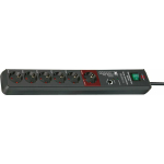 Brennenstuhl &Uuml;SS 19.500A Secure-Tec automaatne 6-kohaline pistikupesa, anthracite, 3m