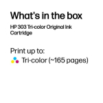HP 303 kolmemustriline tindikassett 4ml