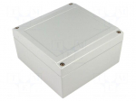 Enclosure: multipurpose | X: 140mm | Y: 140mm | Z: 75mm | aluminium | grey