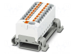 Splice terminal: rail | 32A | 800V | push-in | PA | 0.2&divide;6mm2 | W: 64.8mm