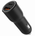 Gembird TA-UC-AC2PDQC38-CAR-01 Car Charger USB-C + USB-A 38W / black
