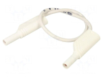 Test lead: single | 32A | insulated,with 4mm axial socket | white