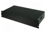 Enclosure: 19" standard | 2U | black | Enclos.mat: steel | Y: 250mm