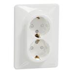 Rozete SDD311221 2P+E schuko 16A balta