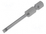 Screwdriver bit | slot | 3,0x0,5mm | Overall len: 50mm