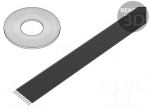 Wire: ribbon | 1.27mm | stranded | Cu | 10x28AWG | unshielded | PVC | black
