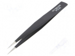 Tweezers | Blade tip shape: sharp | Tweezers len: 125mm | ESD