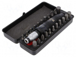 Kit: screwdriver bits | Pcs: 23 | The set contains: adapter