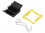 Heatsink: extruded | grilled | BGA | black | L: 17mm | W: 17mm | H: 9.5mm