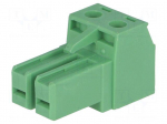 Pluggable terminal block | 7.62mm | ways: 2 | straight | plug | female