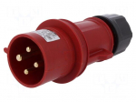 Connector: AC supply 3-phase | plug | male | 32A | 380/415VAC | IP44