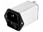 Connector: AC supply | socket | male | 10A | 250VAC | IEC 60320 | 300uH