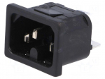 Connector: AC supply | socket | male | 10A | 250VAC | IEC 60320 | UL94V-0