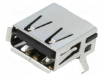 Socket | USB A | on PCBs | THT | PIN: 4 | angled 90&deg;