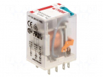 Relay: electromagnetic | DPDT | Ucoil: 220VDC | 12A/250VAC | 12A/24VDC