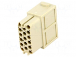 Connector: HAN | module | female | Han Modular DDD | PIN: 17 | 10A | 160V