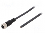 Connection lead | M12 | PIN: 5 | straight | 10m | plug | 125VAC | 4A | female