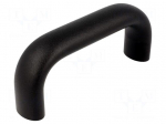 Handle | Mat: aluminium | black | H: 55mm | L: 129mm | W: 26mm