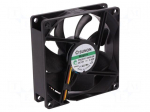 Fan: DC | axial | 12VDC | 92x92x25mm | 126.75m3/h | 45.5dBA | Vapo | 24AWG