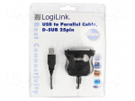 Adapter USB-LPT | USB 1.1 | USB A plug,D-Sub 25pin LPT socket