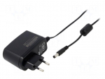 Power supply: switched-mode | volatage source | 12VDC | 1.25A | 15W