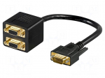 Cable | D-Sub 15pin HD plug,D-Sub 15pin HD socket x2 | 0.1m