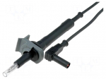 Test lead | 20A | probe tip x2,angular banana plug 4mm x2 | black