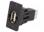 Adapter | USB A socket,USB B socket | Slim | USB 2.0 | gold-plated
