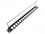 Mounting adapter | patch panel | rack | screw | 29mm | Height: 1U | SLIM
