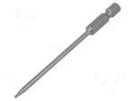 Screwdriver bit | Torx&reg; | TX06 | 1/4" | Overall len: 90mm